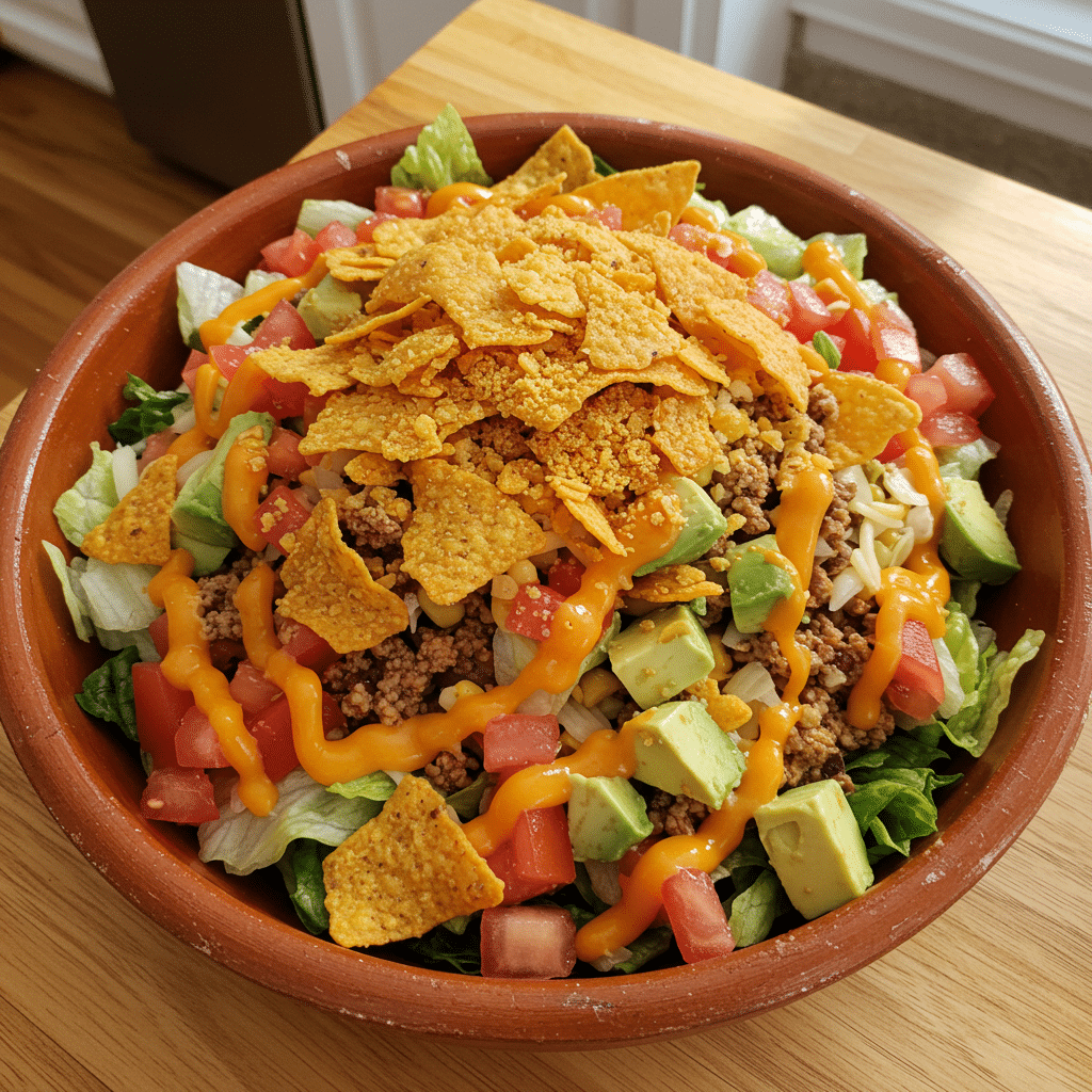 Taco salad with Catalina dressing