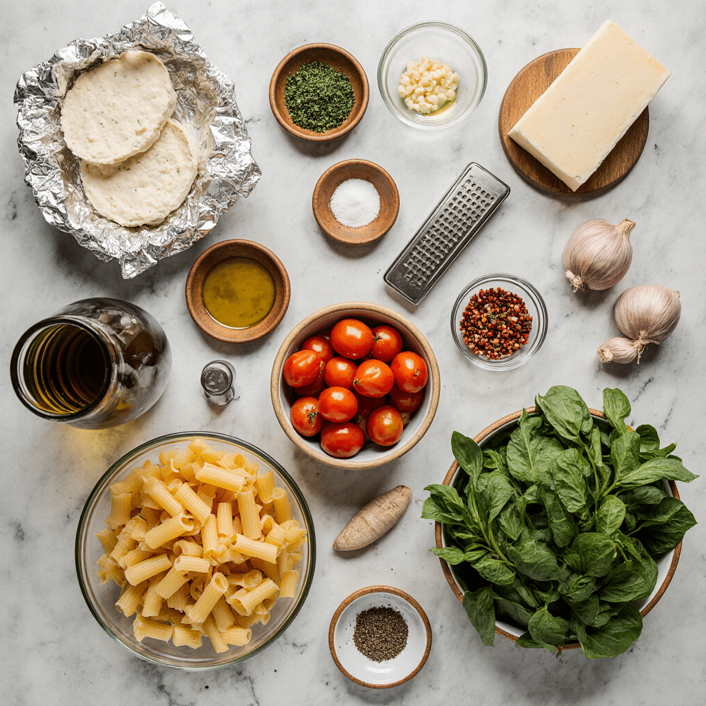 boursin-cheese-pasta-tiktok-ingredients.jpg boursin cheese pasta recipe TikTok