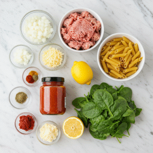Instant Pot Pasta Recipe Ingredients