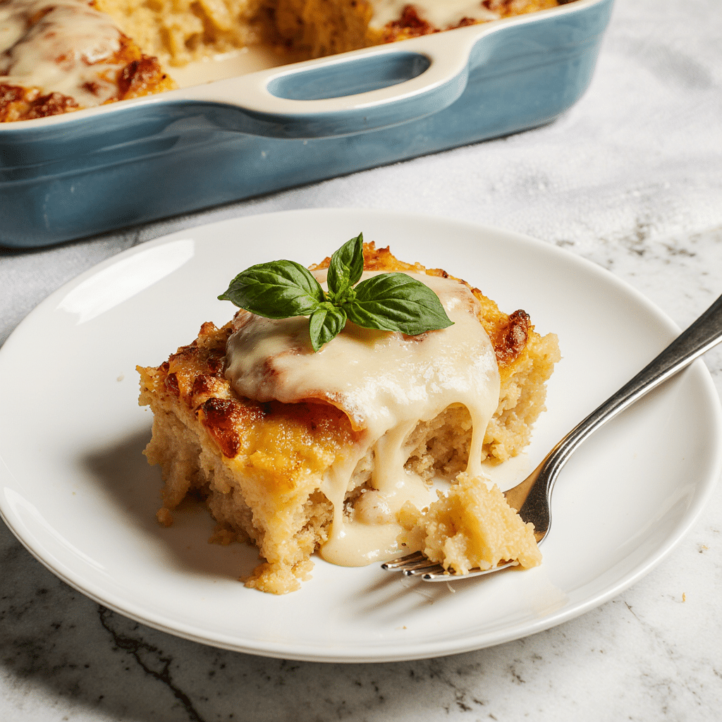 Layering pasta and cheese in baking dish