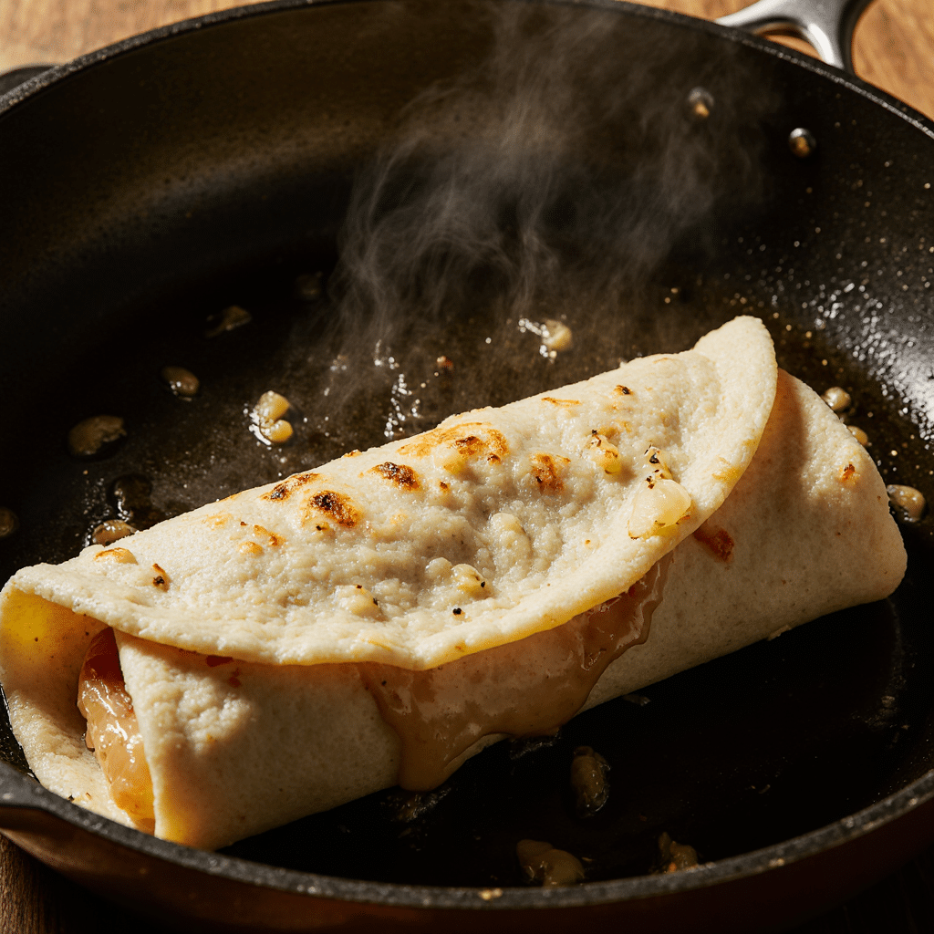 Cheesy garlic chicken wraps