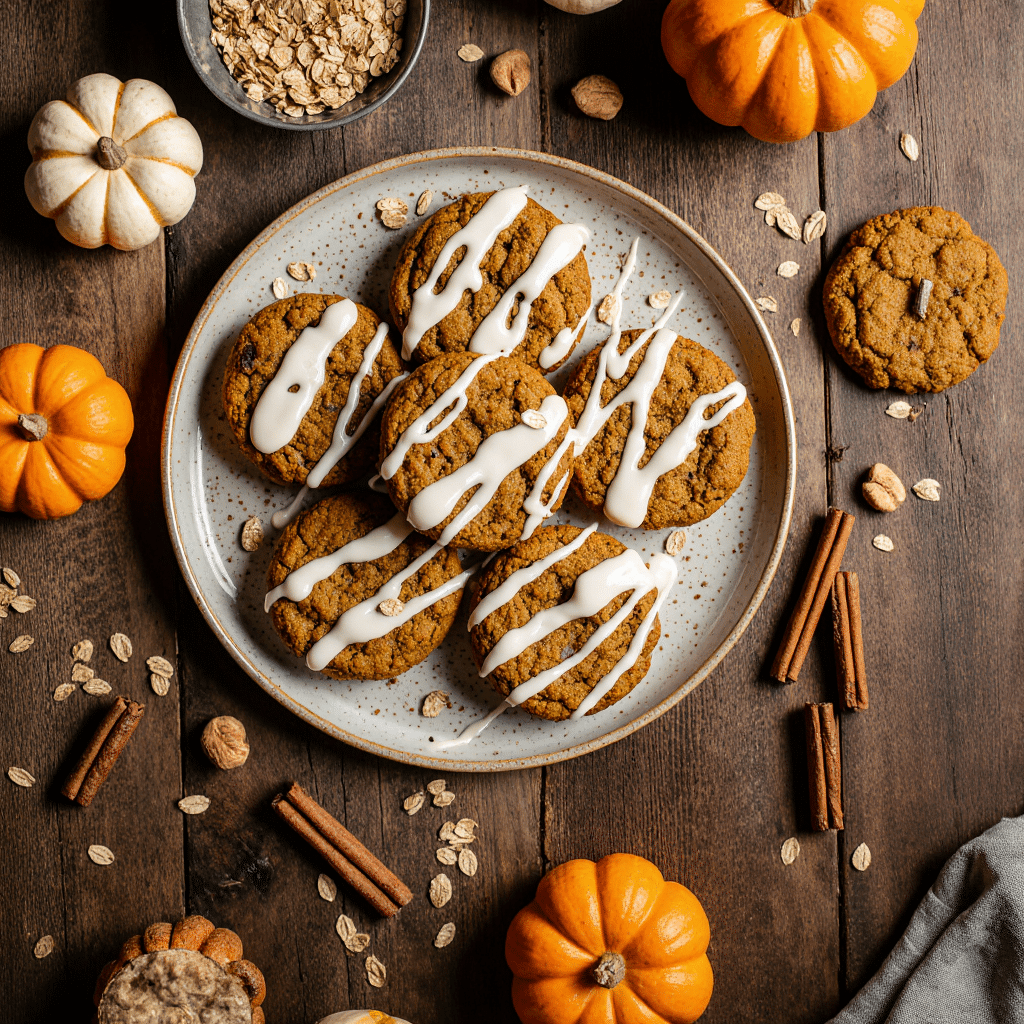 Pumpkin oatmeal cookies