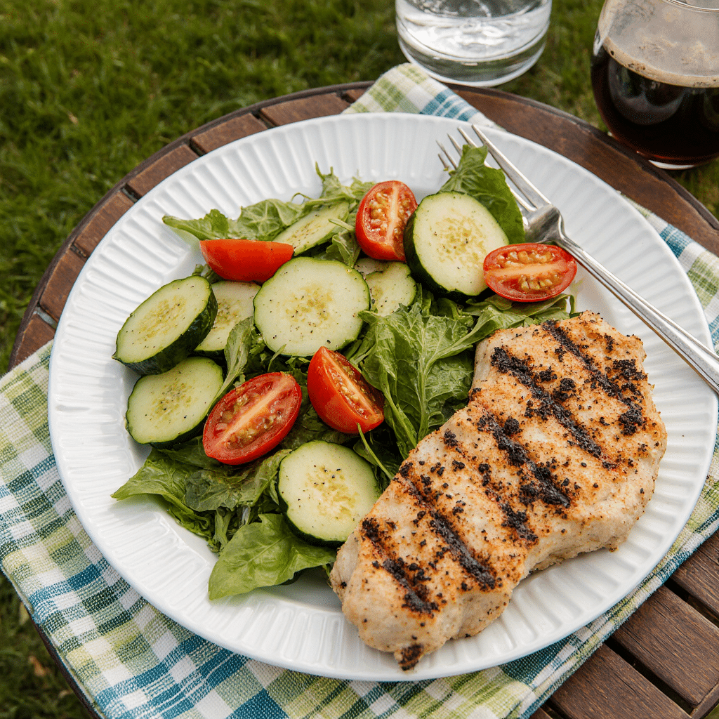Served cucumber tomato salad recipe